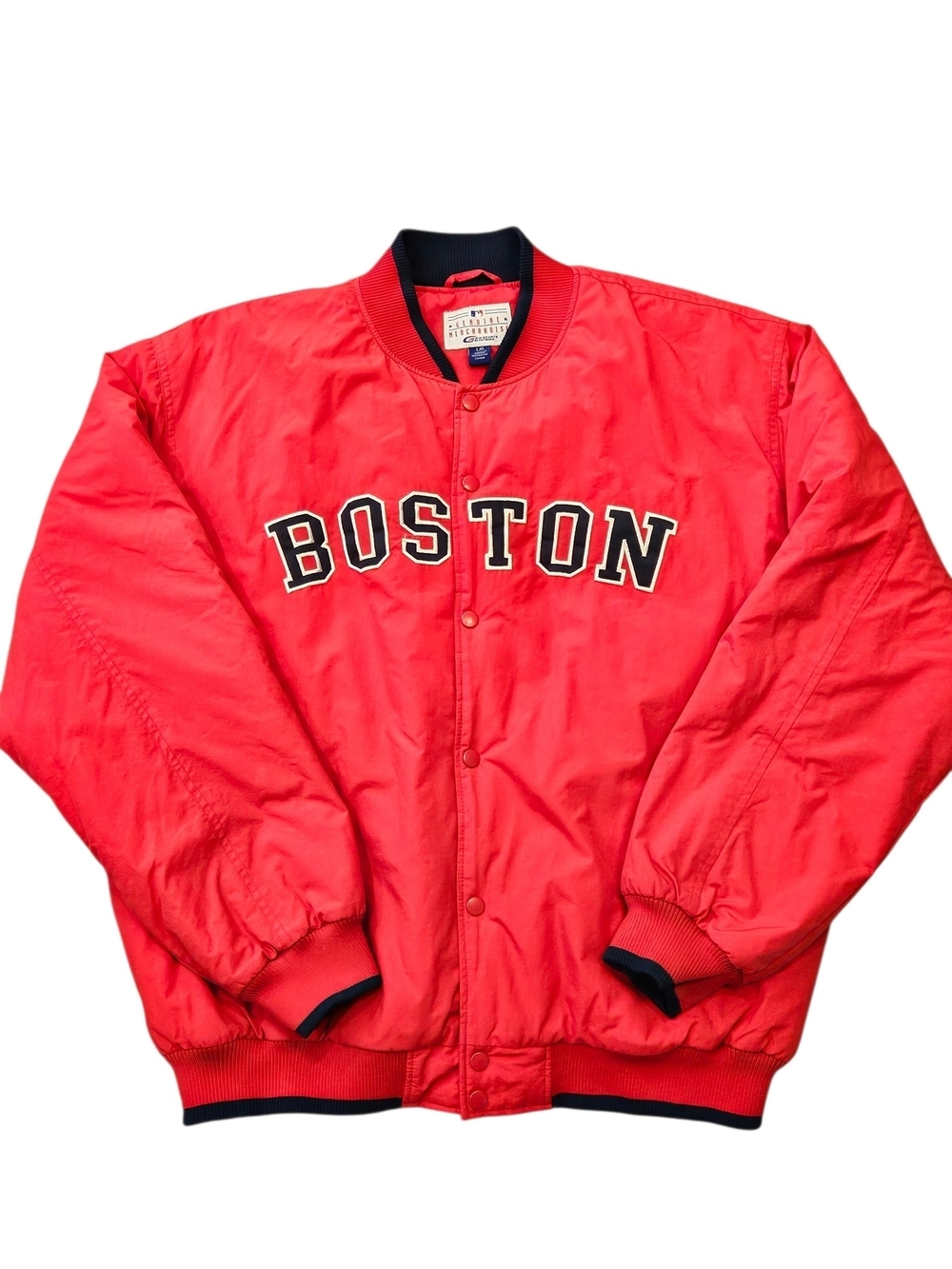 VINTAGE 90s Boston Red Sox Bomber Jacket MLB Genuine Merchandise Mens Large